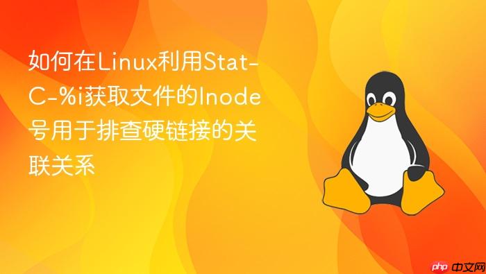 如何在linux利用stat-c-%i获取文件的inode号用于排查硬链接的关联关系