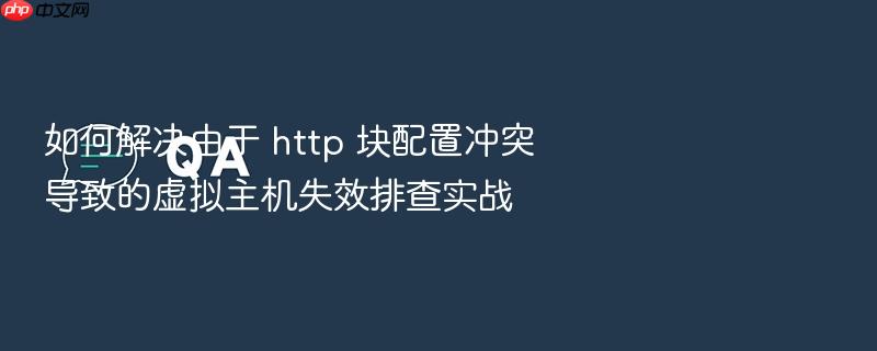 如何解决由于 http 块配置冲突 导致的虚拟主机失效排查实战