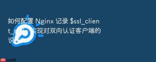 如何配置 nginx 记录 $ssl_client_s_dn 实现对双向认证客户端的识别