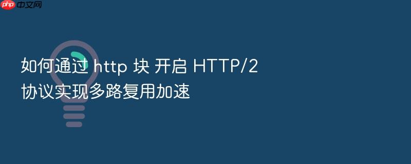 如何通过 http 块 开启 http/2 协议实现多路复用加速