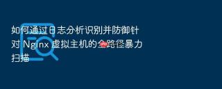如何通过日志分析识别并防御针对 nginx 虚拟主机的全路径暴力扫描