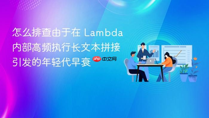 怎么排查由于在 lambda 内部高频执行长文本拼接引发的年轻代早衰