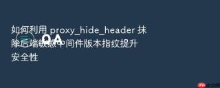 如何利用 proxy_hide_header 抹除后端敏感中间件版本指纹提升安全性