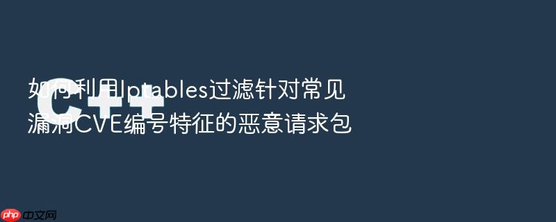 如何利用iptables过滤针对常见漏洞cve编号特征的恶意请求包
