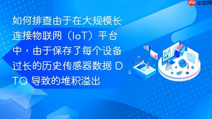 如何排查由于在大规模长连接物联网(iot)平台中,由于保存了每个设备过长的历史传感器数据 dto 导致的堆积溢出