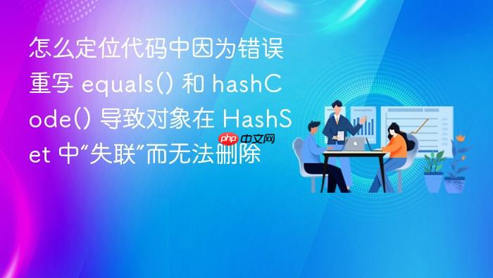 怎么定位代码中因为错误重写 equals() 和 hashcode() 导致对象在 hashset 中“失联”而无法删除