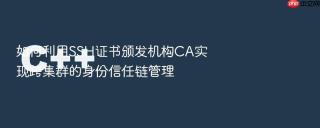 如何利用ssh证书颁发机构ca实现跨集群的身份信任链管理