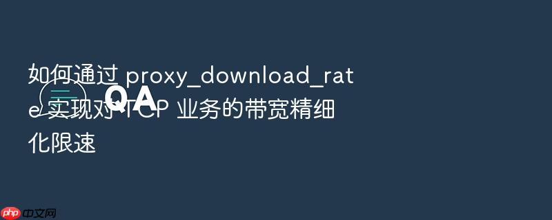 如何通过 proxy_download_rate 实现对 tcp 业务的带宽精细化限速