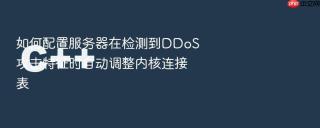 如何配置服务器在检测到ddos攻击特征时自动调整内核连接表