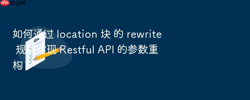 如何通过 location 块 的 rewrite 规则实现 restful api 的参数重构