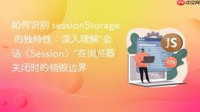 如何识别 sessionstorage 的独特性：深入理解“会话（session）”在浏览器关闭时的销毁边界
