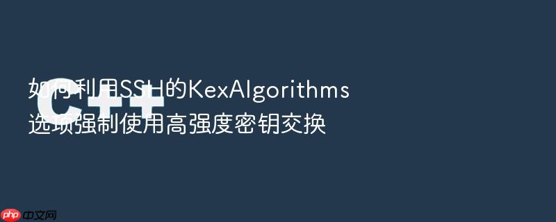 如何利用ssh的kexalgorithms选项强制使用高强度密钥交换