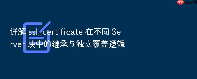 详解 ssl_certificate 在不同 server 块中的继承与独立覆盖逻辑