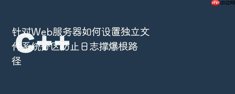 针对web服务器如何设置独立文件系统分区防止日志撑爆根路径
