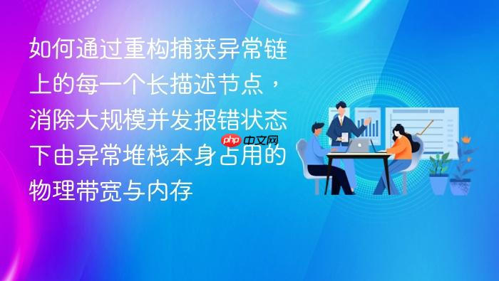 如何通过重构捕获异常链上的每一个长描述节点,消除大规模并发报错状态下由异常堆栈本身占用的物理带宽与内存