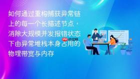 如何通过重构捕获异常链上的每一个长描述节点,消除大规模并发报错状态下由异常堆栈本身占用的物理带宽与内存