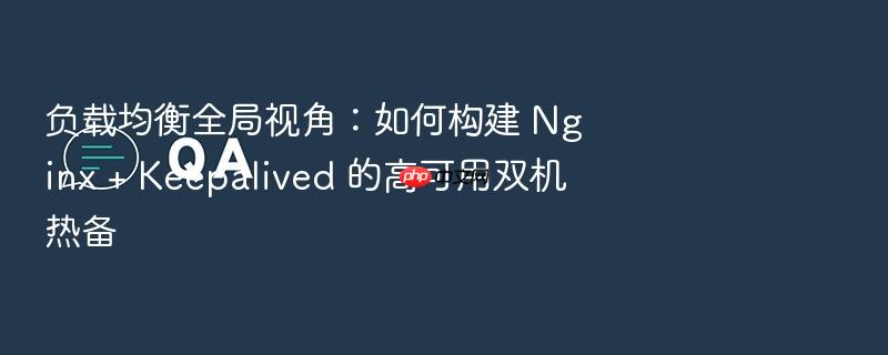 负载均衡全局视角:如何构建 nginx + keepalived 的高可用双机热备