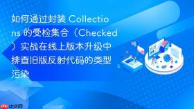 如何通过封装 collections 的受检集合(checked)实战在线上版本升级中排查旧版反射代码的类型污染