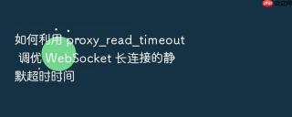如何利用 proxy_read_timeout 调优 websocket 长连接的静默超时时间