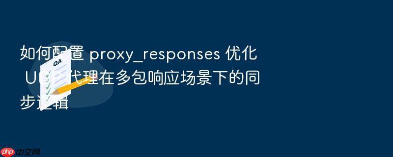 如何配置 proxy_responses 优化 udp 代理在多包响应场景下的同步逻辑