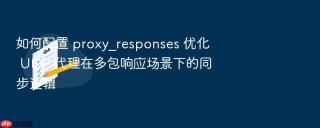 如何配置 proxy_responses 优化 udp 代理在多包响应场景下的同步逻辑