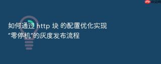 如何通过 http 块 的配置优化实现“零停机”的灰度发布流程