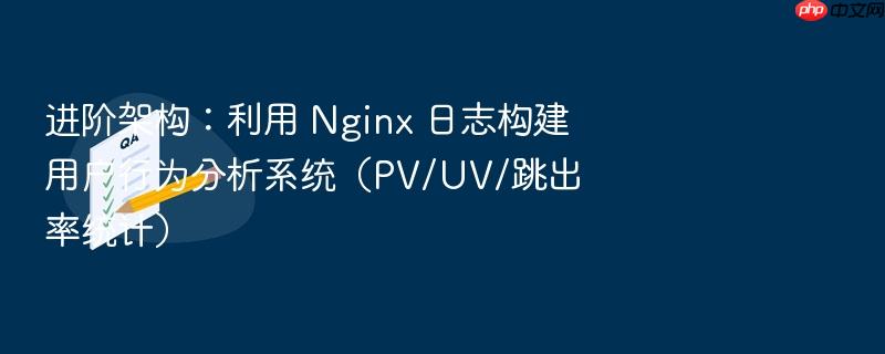 进阶架构:利用 nginx 日志构建用户行为分析系统(pv/uv/跳出率统计)