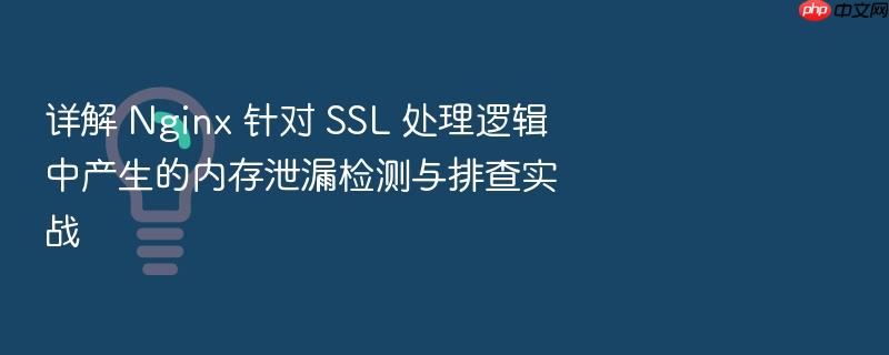 详解 nginx 针对 ssl 处理逻辑中产生的内存泄漏检测与排查实战