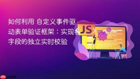 如何利用 自定义事件驱动表单验证框架：实现各字段的独立实时校验