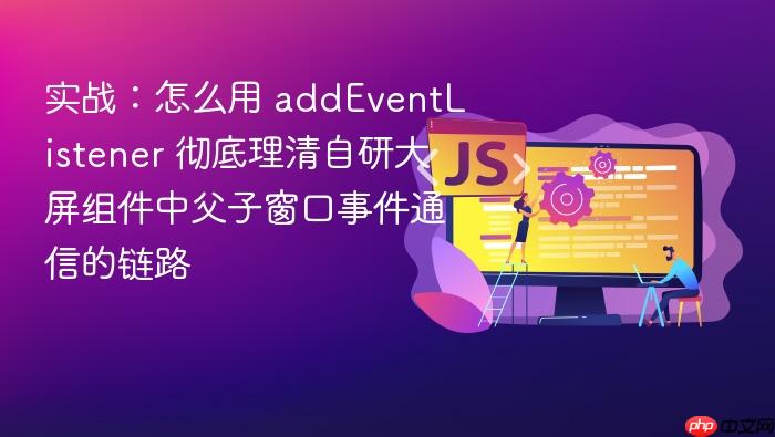 实战:怎么用 addeventlistener 彻底理清自研大屏组件中父子窗口事件通信的链路