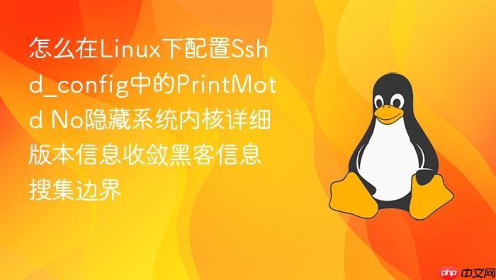 怎么在linux下配置sshd_config中的printmotd no隐藏系统内核详细版本信息收敛黑客信息搜集边界