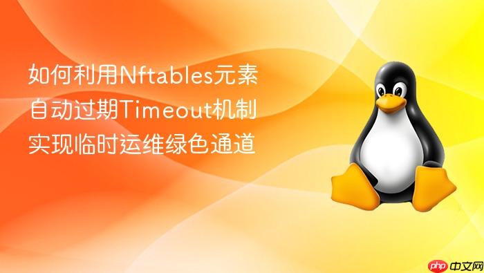 如何利用nftables元素自动过期timeout机制实现临时运维绿色通道