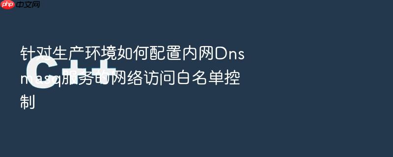 针对生产环境如何配置内网dnsmasq服务的网络访问白名单控制