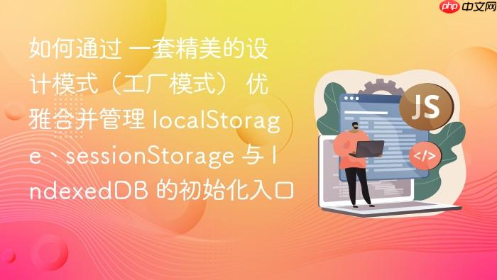 如何通过 一套精美的设计模式(工厂模式) 优雅合并管理 localstorage、sessionstorage 与 indexeddb 的初始化入口