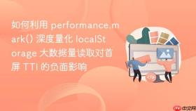 如何利用 performance.mark() 深度量化 localstorage 大数据量读取对首屏 tti 的负面影响