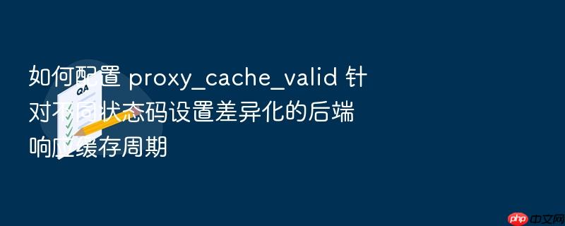 如何配置 proxy_cache_valid 针对不同状态码设置差异化的后端响应缓存周期
