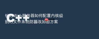 针对Web服务器如何配置内核级别的文件系统防篡改加固方案