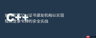 如何配置SSH证书颁发机构以实现短效登录令牌的安全实战