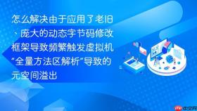 怎么解决由于应用了老旧、庞大的动态字节码修改框架导致频繁触发虚拟机“全量方法区解析”导致的元空间溢出