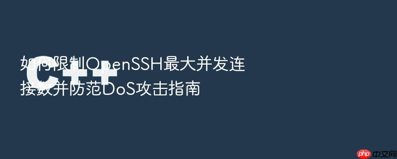 如何限制openssh最大并发连接数并防范dos攻击指南