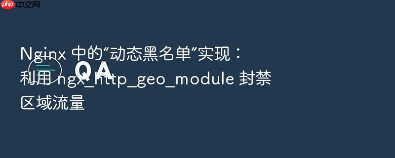 nginx 中的“动态黑名单”实现:利用 ngx_http_geo_module 封禁区域流量