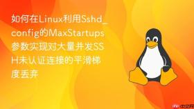 如何在linux利用sshd_config的maxstartups参数实现对大量并发ssh未认证连接的平滑梯度丢弃