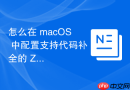 怎么在 macOS 中配置支持代码补全的 Zsh 增强型终端环境