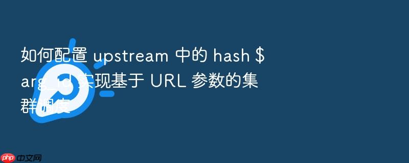 如何配置 upstream 中的 hash $arg_id 实现基于 url 参数的集群调度