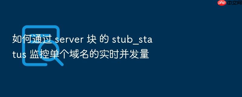 如何通过 server 块 的 stub_status 监控单个域名的实时并发量
