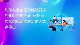 如何在复杂图形编辑器序列化时利用 futuretask 的状态机动态决定是否放弃导出