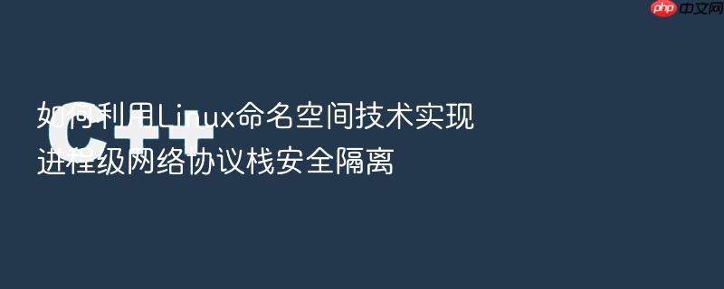 如何利用linux命名空间技术实现进程级网络协议栈安全隔离