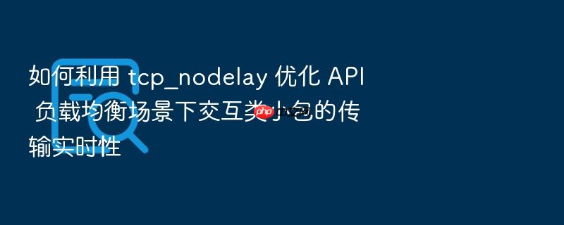 如何利用 tcp_nodelay 优化 api 负载均衡场景下交互类小包的传输实时性