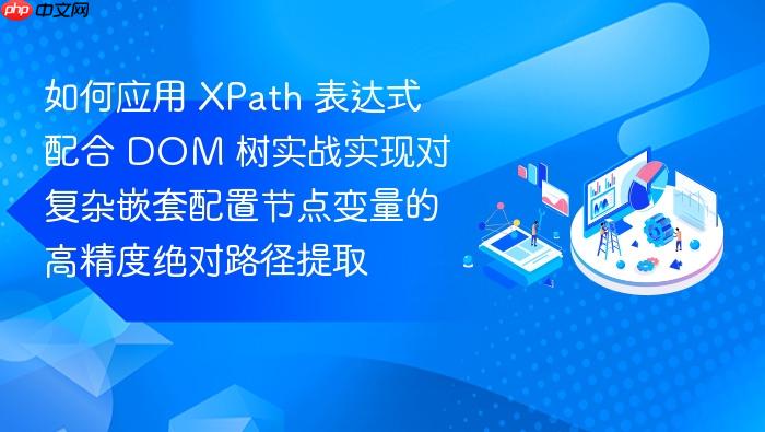 如何应用 xpath 表达式配合 dom 树实战实现对复杂嵌套配置节点变量的高精度绝对路径提取