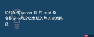 如何配置 server 块 的 root 指令指定不同虚拟主机的静态资源路径
